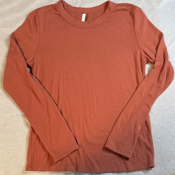 BE COOL Tops - BE COOL Long Sleeve Crewneck Top in Rusty Terracotta